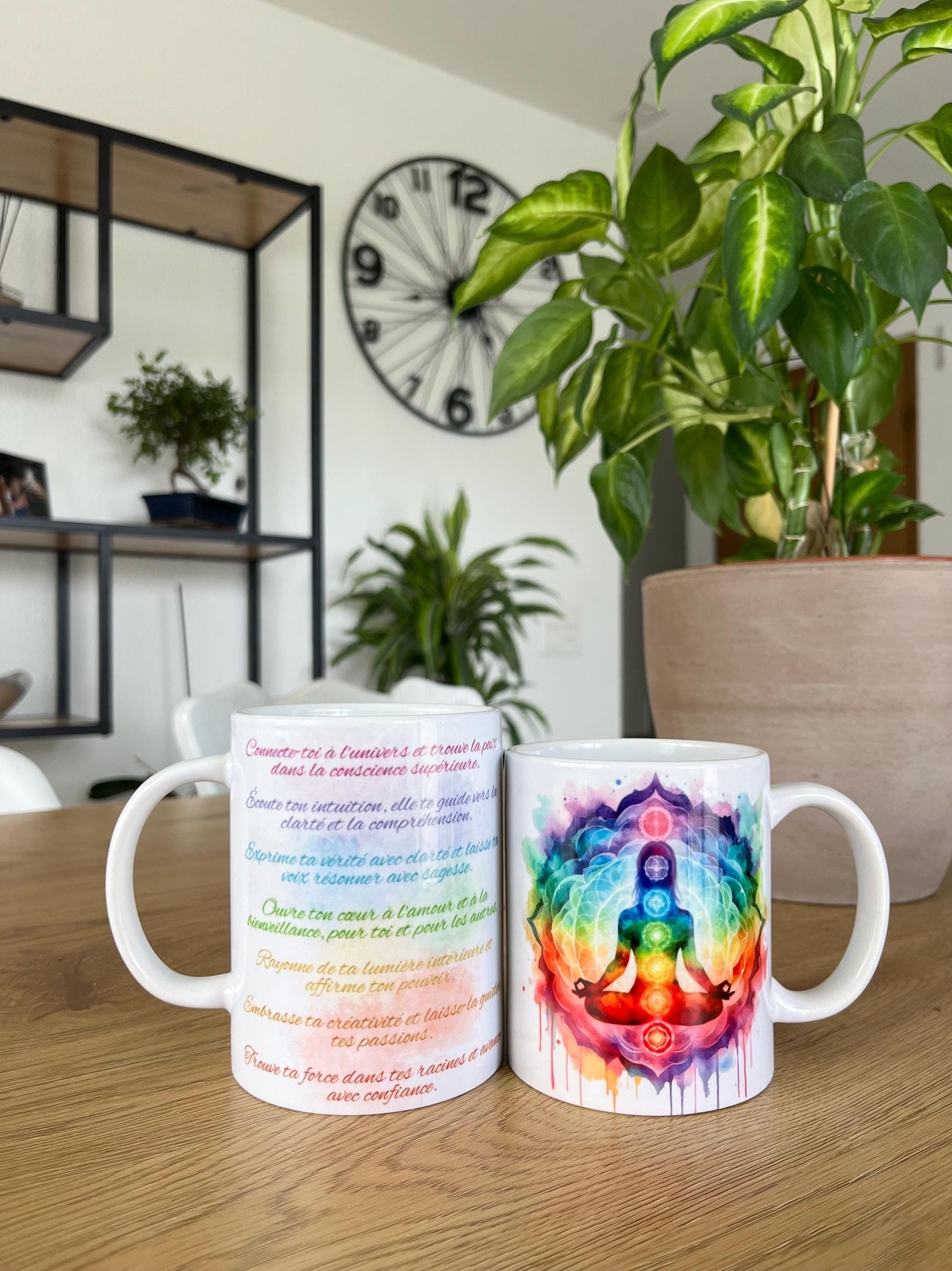 Mug Chakra Harmonie, Élevez Votre Quotidien avec Style et Inspiration, Français, Anglais, Allemand