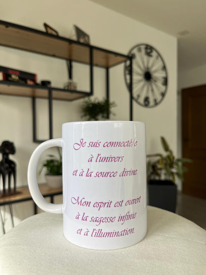 Mug Chakra Couronne,Sagesse & Connexion Spirituelle,Collection Mugs Chakras Spirituels,,Éveil,Spiritualité,Mantra,Cadeau unique,Idée cadeau