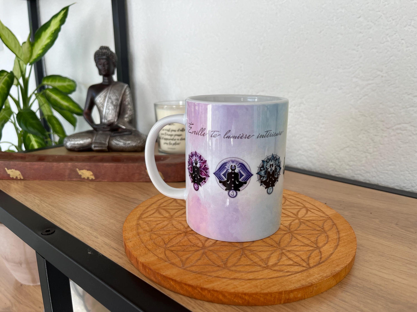 Mug Éveil des 7 Chakras, Éveiller sa Lumière Intérieure, Mug Spirituel, Équilibre et Harmonie , Cadeau Bien-être, Cadeau unique